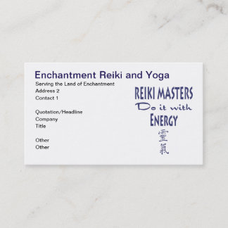 Reiki Masters Do It with Energy Appointment Card