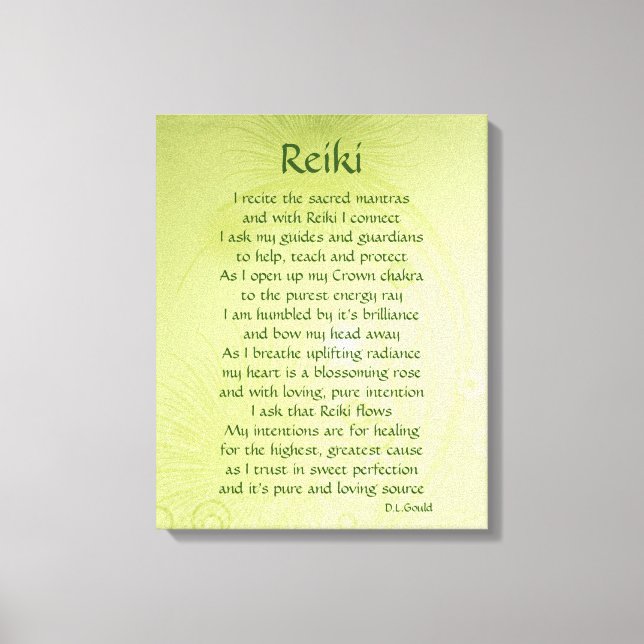 Reiki poem art canvas (Front)