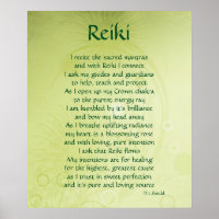 'Reiki' poem art poster