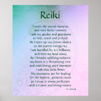 'Reiki' poem art poster
