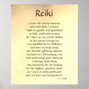 'Reiki' poem art poster
