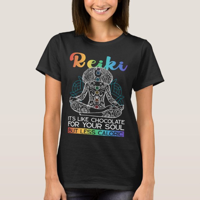 Reiki Practitioner And Lightworker Energy Healer T-Shirt (Front)