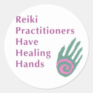 Reiki Practitioners Have Healing Hands Classic Round Sticker