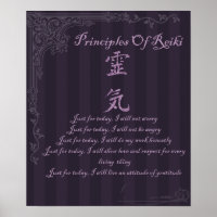 Reiki Principles Just For Today And Symbol 