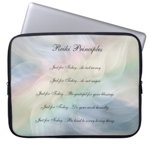 Reiki Principles pastel design Laptop Sleeve