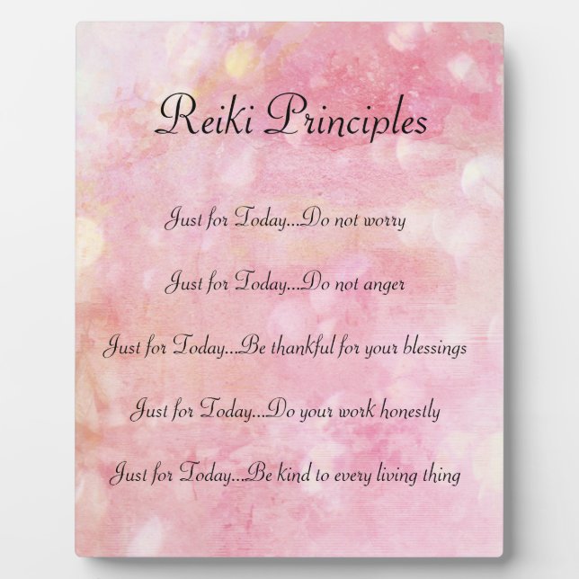 Reiki Principles Plaque (Front)