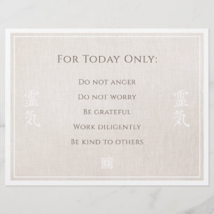 Reiki Principles, Precepts