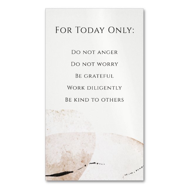 Reiki Principles, Precepts Magnetic Business Card (Front Vertical)