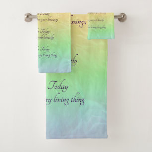 Reiki Principles Rainbow Mandala design Bath Towel Set