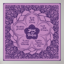 Reiki Principles - Reiki Precepts in Lotus