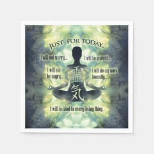 Reiki Principles - Reiki Precepts Napkin