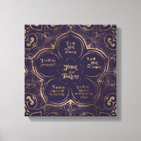 Reiki Principles - Reiki Precepts Purple and Gold