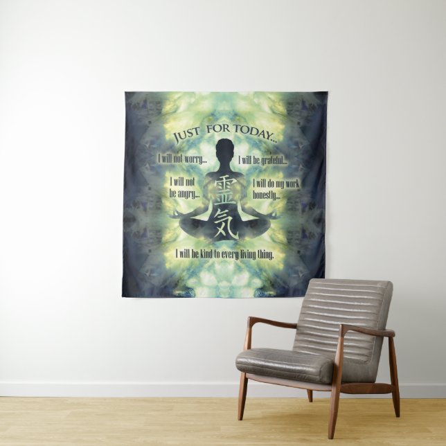 Reiki Principles - Reiki Precepts Tapestry (In Situ)