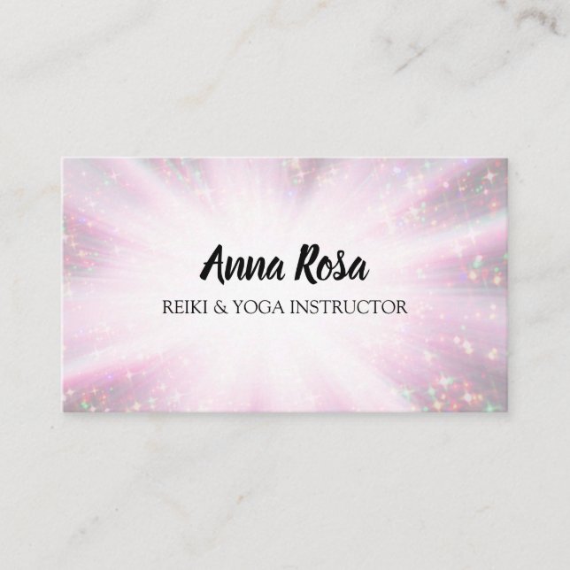 *~* Reiki Rays Energy Healing Light Worker Business Card (Front)