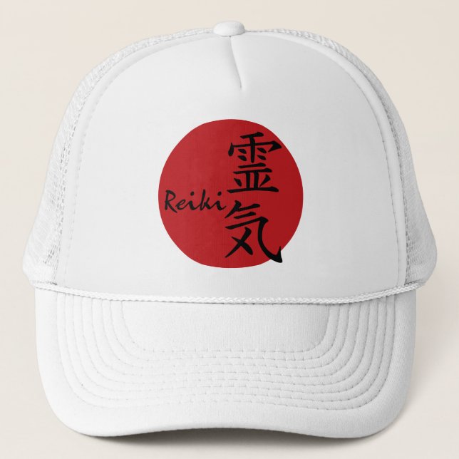 Reiki - red trucker hat (Front)