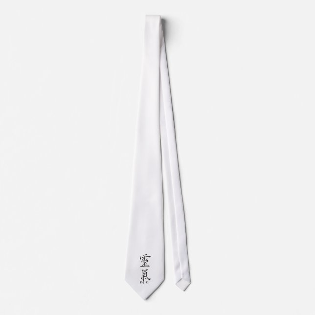 Reiki Symbol in Black Ink Tie (Front)