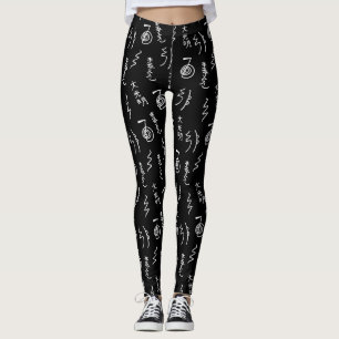 Reiki Symbols Pattern - Reiki Healing Leggings