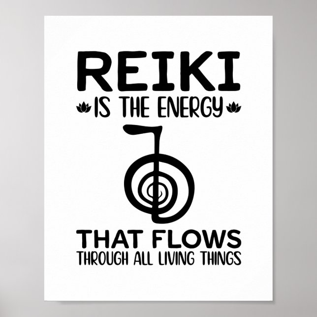 Reiki Therapist Quotes | Reiki Master Healing Gift Poster (Front)