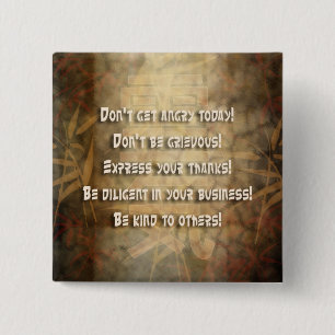 REIKI Usui Principles 15 Cm Square Badge