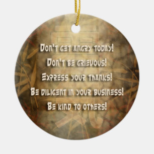 REIKI Usui Principles Ceramic Tree Decoration