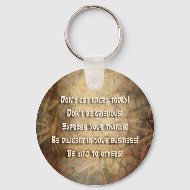 REIKI Usui Principles Key Ring (Front)