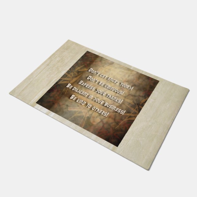REIKI Usui Principles + your backgr. & ideas Doormat (Angled)