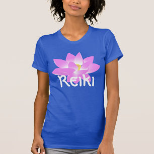 "Reiki" with a pink lotus blossom T-Shirt
