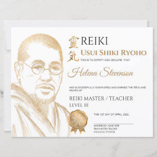 Reiki Yoga Certificate of Completion