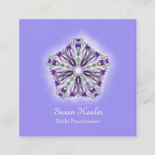 Reiki Yoga Energy Healer Light Filled Square Business Card