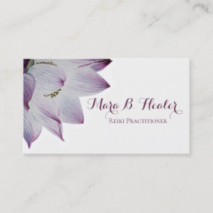 *~* Reiki Yoga Lotus Energy Healer Light Filled Business Card