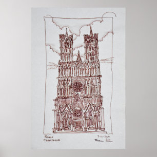 Reims Cathedral   Champagne Region, France Poster