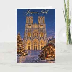 Reims Cathédrale Crèche de Noël Holiday Card