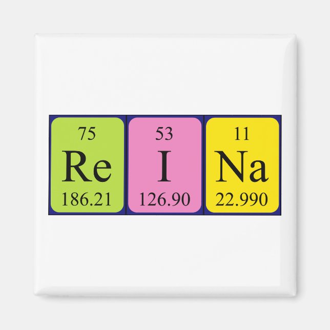 Reina periodic table name magnet (Front)
