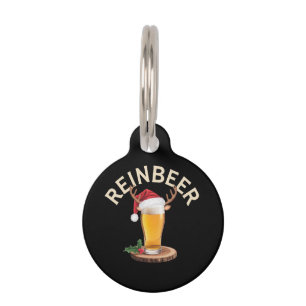 Reinbeer Christmas Sweater Funny Holiday Beer Gift Pet Tag