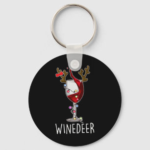 Reinbeer Winedeer Beer Wine Reindeer Christmas Xma Key Ring
