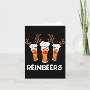 Reinbeers Funny Reindeer Beer Christmas Drinking X Card