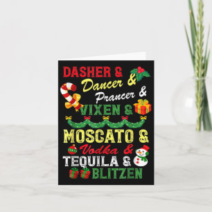 Reindeer Alcohol Names Christmas Party  Card