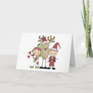 Reindeer and Elves T-shirts and Gifts Holiday Card