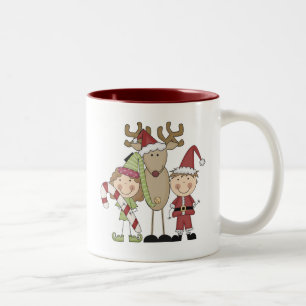 Reindeer and Elves T-shirts and Gifts Two-Tone Coffee Mug