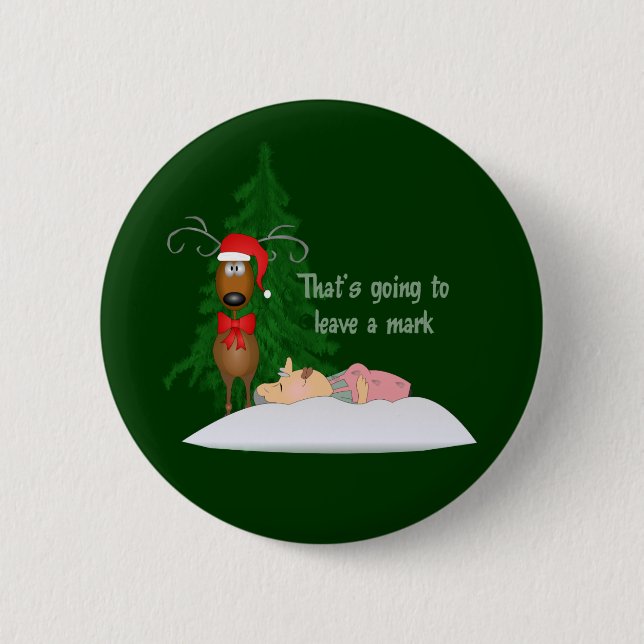 Reindeer and Grandma Button (Front)