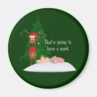 Reindeer and Grandma Magnet