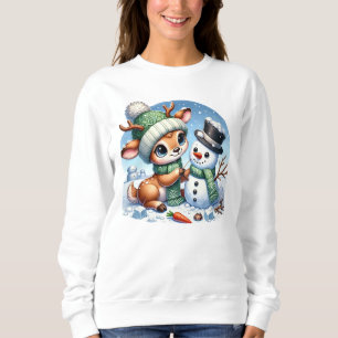 Reindeer And Snowman Sweatshirt