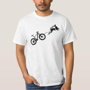 Reindeer Antler Mountain Bike Christmas rider  T-Shirt