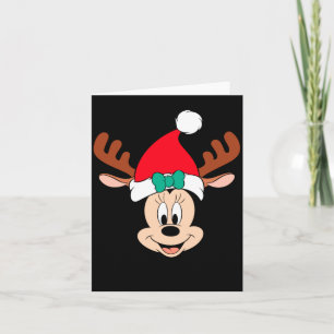 Reindeer Antlers Santa Hat  Card