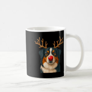 Reindeer Australian Shepherd Christmas Aussie Dog  Coffee Mug