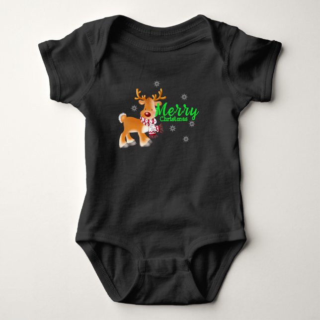 Reindeer  baby bodysuit (Front)
