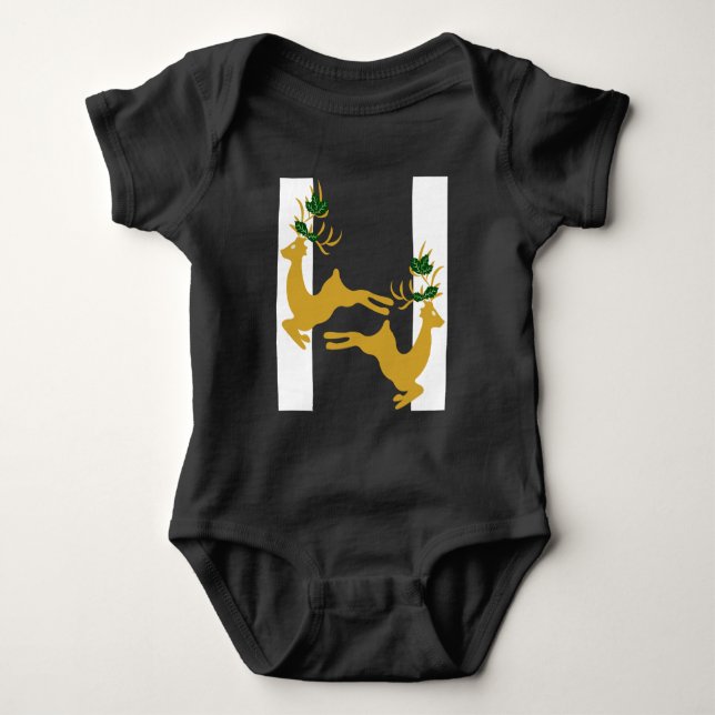 Reindeer  baby bodysuit (Front)