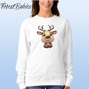 Reindeer, Baby Deer, Fawn, Doe Lover, Funny 🦌 🎄 Sweatshirt