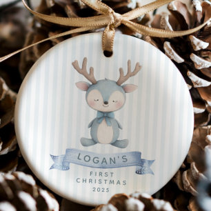 Reindeer Baby’s First Christmas Ceramic Tree Decoration
