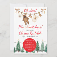 Reindeer Baby Shower Invitation